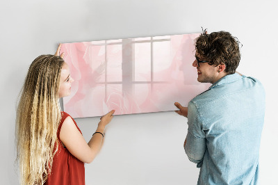 Magnetic dry erase board Blooming roses