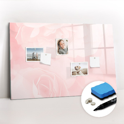 Magnetic dry erase board Blooming roses