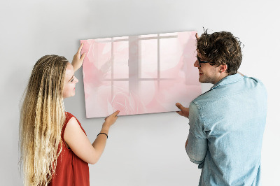 Magnetic dry erase board Blooming roses