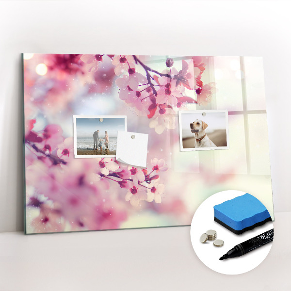 Dry erase magnetic board Flowers spring
