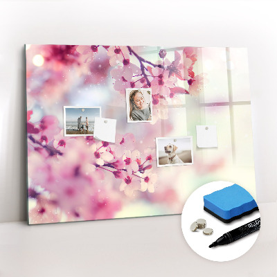 Dry erase magnetic board Flowers spring