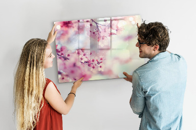 Dry erase magnetic board Flowers spring