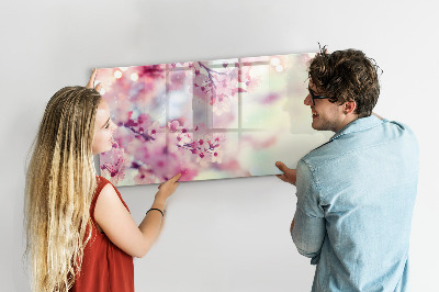 Dry erase magnetic board Flowers spring