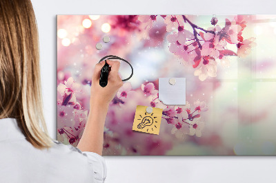 Dry erase magnetic board Flowers spring