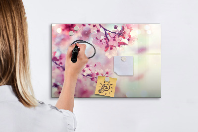 Dry erase magnetic board Flowers spring