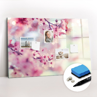 Dry erase magnetic board Flowers spring
