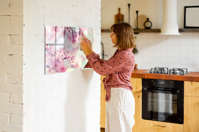 Dry erase magnetic board Flowers spring