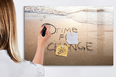 Magnetic board for writing Quote on the beach