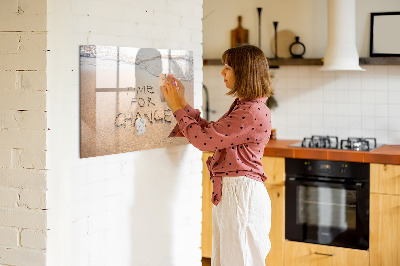 Magnetic board for writing Quote on the beach