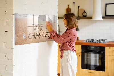 Magnetic board for writing Quote on the beach