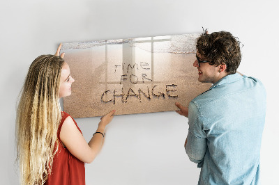 Magnetic board for writing Quote on the beach