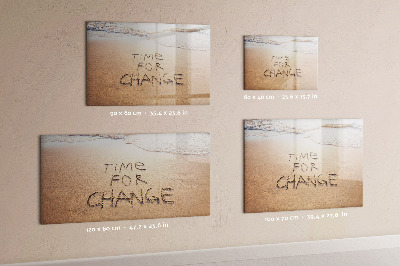 Dry erase magnetic board Quote on the beach