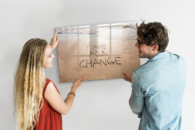 Magnetic board for writing Quote on the beach