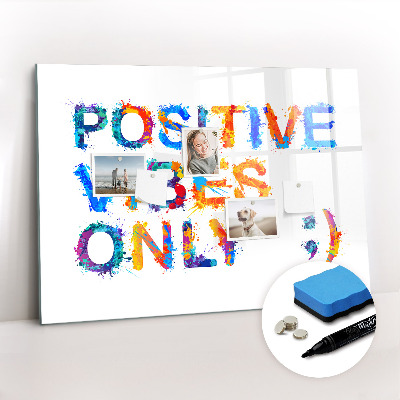 Dry erase magnetic board Positive quote