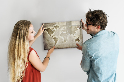 Magnetic board for drawing World Map