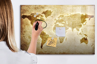 Magnetic board for writing Old World Map