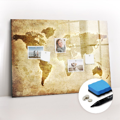 Magnetic board for writing Old World Map