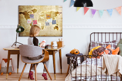 Magnetic dry erase board Old World Map