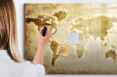 Magnetic board for writing Old World Map