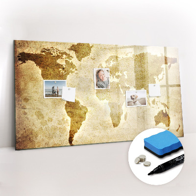 Magnetic board for writing Old World Map