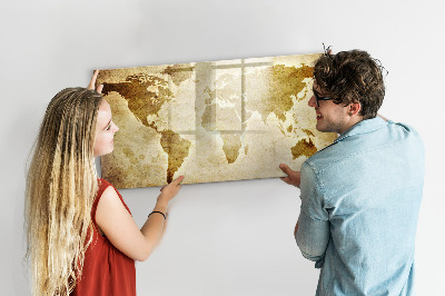 Magnetic dry erase board Old World Map