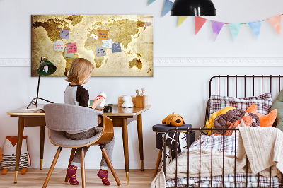 Magnetic board for writing Old World Map