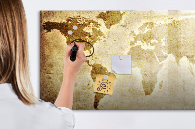 Magnetic board for writing Old World Map