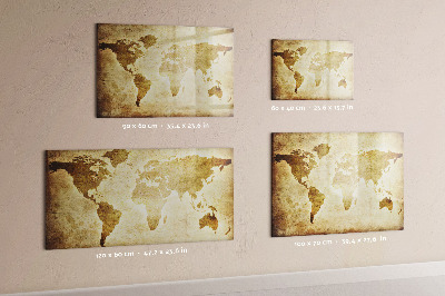 Magnetic board for writing Old World Map