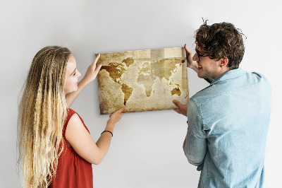 Magnetic board for writing Old World Map