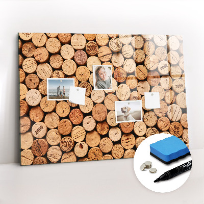 Magnetic dry erase board Wooden wine corks