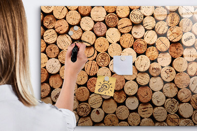 Magnetic dry erase board Wooden wine corks