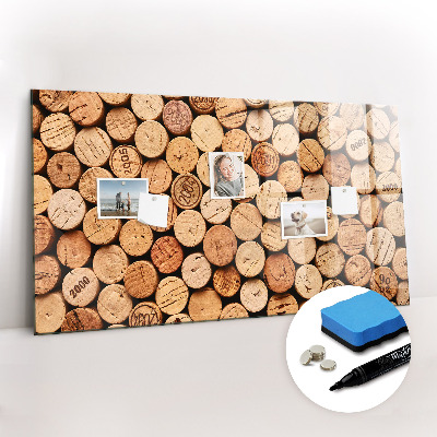 Magnetic dry erase board Wooden wine corks