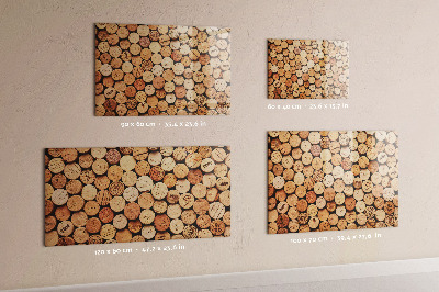 Magnetic dry erase board Wooden wine corks