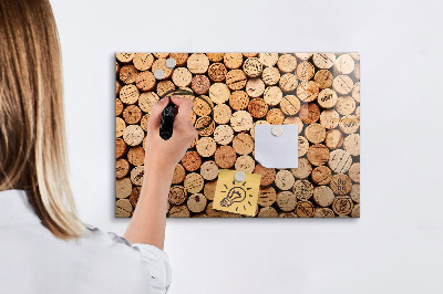 Magnetic dry erase board Wooden wine corks