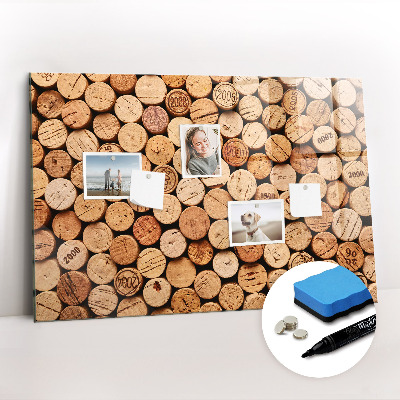 Magnetic dry erase board Wooden wine corks