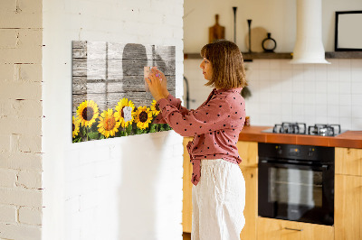 Dry erase magnetic board Sunflowers