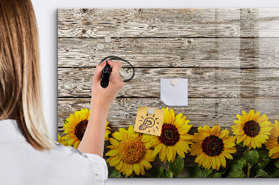 Dry erase magnetic board Sunflowers