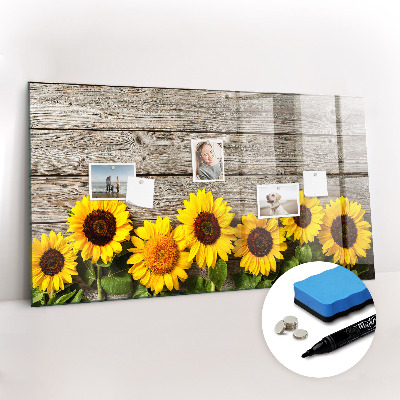Dry erase magnetic board Sunflowers