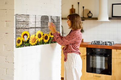Dry erase magnetic board Sunflowers