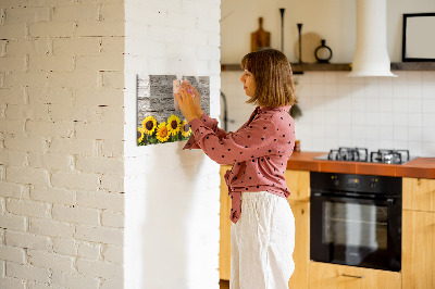 Dry erase magnetic board Sunflowers