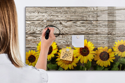 Dry erase magnetic board Sunflowers