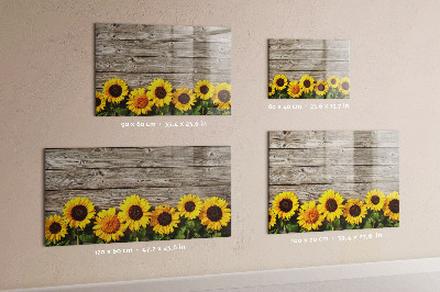 Dry erase magnetic board Sunflowers