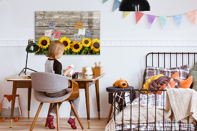 Dry erase magnetic board Sunflowers