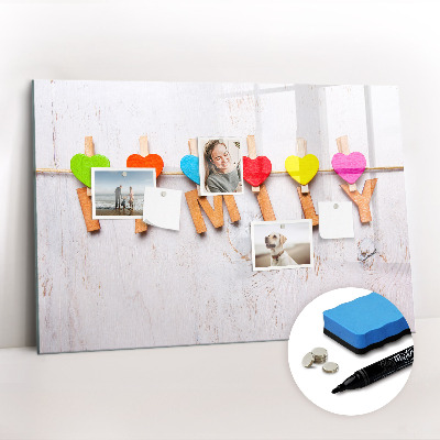 Magnetic dry erase board Inscription family