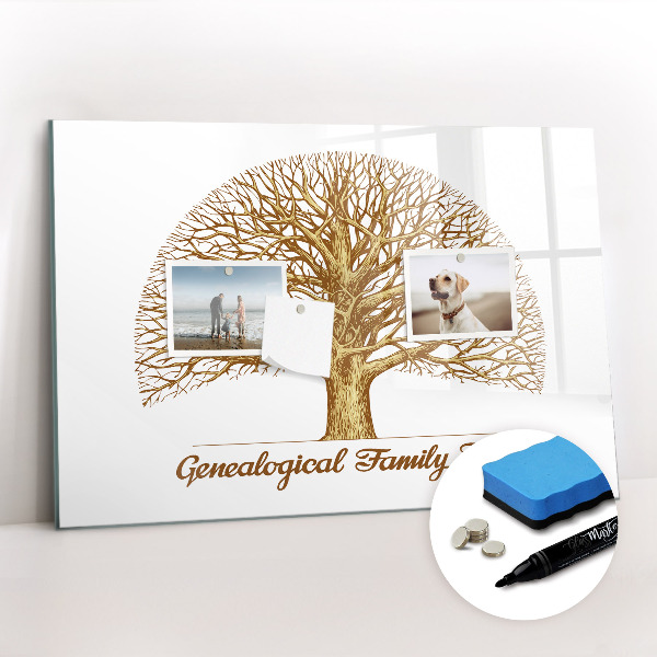 Magnetic dry erase board Old family tree