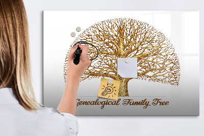 Magnetic writing board Old family tree