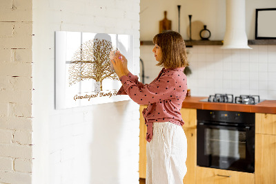 Magnetic dry erase board Old family tree