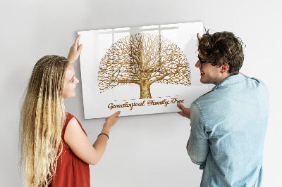 Magnetic dry erase board Old family tree