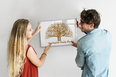 Magnetic writing board Old family tree