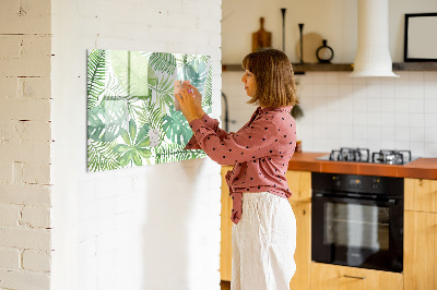 Dry erase magnetic board Tropical leaves